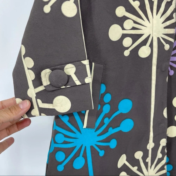 MALA girls coat  with belt and hood 2Y bright modern no print - Picture 5 of 6